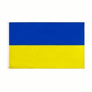 Factory Wholesale Stock 100% Polyester 3x5ft Custom Printed Blue Yellow National Ukrainian Festival Ukraine <b>Flag</b> - Product Image 1