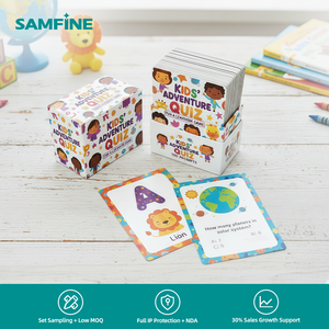 Cartes flash éducatives pour l'apprentissage préscolaire, personnalisées pour l'impression offset, papier certifié FSC, respectueuses de l'environnement, pour la famille - Product Image 1