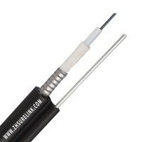 Kabel Serat Optik Flat Drop FTTH 2-12 Core G652D/G657a PBT Loose Tube FRP Central Strength Member PE Jacket GYFXTBY