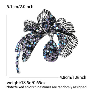 Broche de Flor Vintage com Strass para Trajes Casuais Unissex - Product Image 5