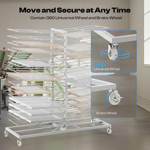 जे-मेच टिकाऊ सामग्री धातु रंग कोटिंग चित्र एल्बम प्रदर्शन रैक 25 परत पेंटिंग सुखाने रैक - Product Image 3