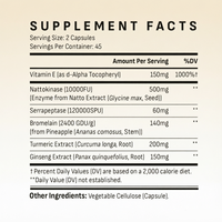 Nattokinase Premium 1 Kg, Compléments de Nattokinase, Capsules de Nattokinase 10000 FU, Capsule de Nattokinase
