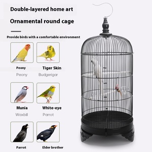<span class=keywords><strong>Cage</strong></span> à oiseaux décorative élégante à deux étages pour la maison et le jardin-Métal durable, conception artistique, assemblage facile - Product Image 2