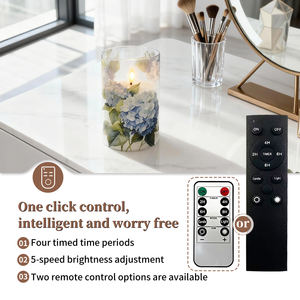 Candela a LED a forma di ortensia, affidabile, di alta qualità, senza fiamma, tremolante, antivento, con telecomando, timer e funzionamento a batteria. - Product Image 2