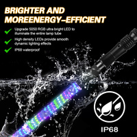 Nueva Antena Luminosa RGB de 2 Pies, 3 Pies, 4 Pies, 5 Pies y 6 Pies, Mástil con Luz LED COB para Vehículos Todoterreno, Camiones y Automóviles