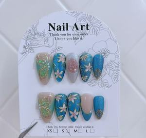 <span class=keywords><strong>Uñas</strong></span> <span class=keywords><strong>Postizas</strong></span> Francesas Hechas a Mano, Reutilizables, <span class=keywords><strong>Uñas</strong></span> Artificiales al por Mayor con Caja de Empaque - Product Image 5