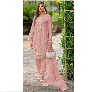 Broderie lourde et costume pakistanais prêt à l'emploi Khatli Work pour la fête de mariage et les vêtements d'extérieur d'Inde - Product Image 1