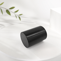 Tapa de Perfume Cilíndrica de Aleación de Zinc, Tapa de Botella Zamac Negra Mate FEA15, 15 mm de Diámetro, Impresión de Logotipo Personalizado, Venta al Por Mayor de Fábrica