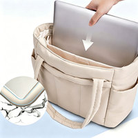 Sac fourre-tout matelassé Wandering Nature avec porte-gobelet isotherme, compartiment rembourré pour ordinateur portable et pochette pour trolley, idéal pour infirmières, femmes, voyages et travail