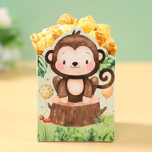 Lot de 12 Boîtes à Popcorn Mignonnes, Contenants en Papier à Imprimé <span class=keywords><strong>Licorne</strong></span> et Animaux de la Jungle pour Faveurs de Fête, Bonbons, Décoration d'Anniversaire - Product Image 4