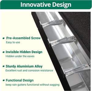 Braket gantungan selokan sekrup cepat, braket pembuangan air hujan tersembunyi tugas berat OEM - Product Image 5