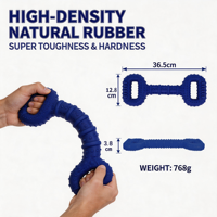 Jouet à mâcher interactif en caoutchouc écologique sans BPA Zhierde, sans bords tranchants, pour le nettoyage des dents, toutes tailles, pour chiens, logo personnalisé