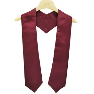 Vendita calda personalizzato Unisex adulto colore marrone chiaro semplice laurea rubata fascia di laurea