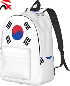 Sac de voyage décontracté et léger avec logo personnalisé, confortable et spacieux, sac à dos <span class=keywords><strong>en</strong></span> toile <span class=keywords><strong>en</strong></span> forme de drapeau de la <span class=keywords><strong>Corée</strong></span> du Sud pour les sorties - Product Image 1