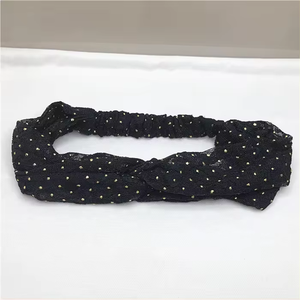 Women's New Design Elastic Hair Bands <strong>Lace</strong> Bronzing <strong>Headband</strong> Fashion Hair Accessories - Product Image 3