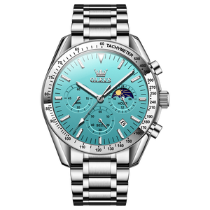 PROMOTION EXCEPTIONNELLE Montre Homme de Luxe Bleue Professionnelle Étanche Lumineuse en Acier Inoxydable à Quartz Analogique - Product Image 1