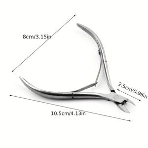 Vente directe d'usine, outils de manucure très demandés, coupe-cuticules en acier inoxydable D501, argenté, pour soins professionnels des ongles - Product Image 3