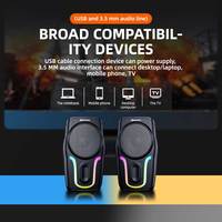 Jertech S5 Kecil Portabel 7 Warna RGB Aksesori DJ Kotak Suara Enclosure SoundBox Kotak Suara Pengeras Suara Speaker Mini untuk Gamer