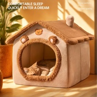 Chenil universel pour animaux de compagnie quatre saisons hiver chaud petit lit pour chien/chat maison/villa vente en gros polyester matériel