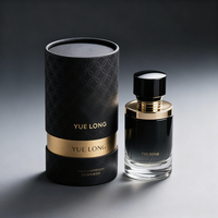 Flacon de parfum en verre vide de luxe personnalisé de 30 ml et 50 ml, boîte cylindrique ronde en carton, emballage en tube de papier, sac en papier pour parfum