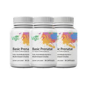 Vigo Gmp Factory Fórmula Ácido fólico Vitamina BCD <span class=keywords><strong>Omega</strong></span> <span class=keywords><strong>3</strong></span> <span class=keywords><strong>DHA</strong></span> Suplemento masticable Vitaminas multicápsulas diarias prenatales - Product Image 3