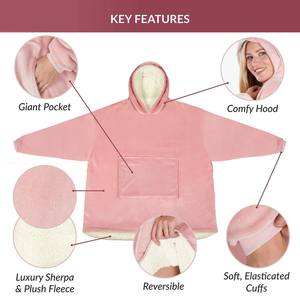 เสื้อฮู้ดผ้าห่มขนแกะนุ่มพิเศษขนาดใหญ่ - Product Image 6