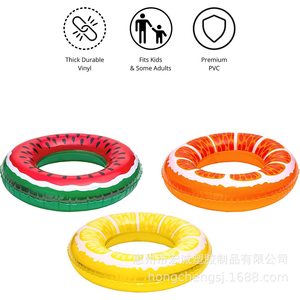Inflatable Fruit Swimming Rings Orange Watermelon Lemon 82cm Diameter For Child Resort Use - Product Image 5