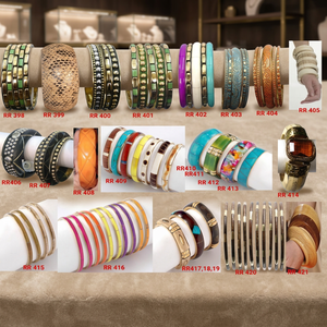 Bracelets tendance en résine ivoire pour femmes, style ethnique Rajasthani, haute qualité, taille personnalisée, multicolores, BS - Product Image 6