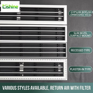 Diffuseur linéaire invisible en plastique ABS, grille d'aération encastrée pour système de ventilation de plafond CVC moderne - Product Image 5
