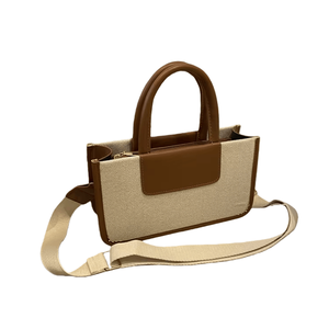 Bolsos de Mano de Lona Grandes para Mujer, Novedad de Verano 2025, Bolsos de Mensajero con Costuras de Colores para Dama, Venta al por Mayor - Product Image 3