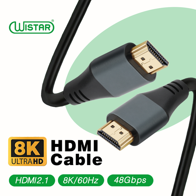 WISTAR 8K 60Hz for HDMI 60Hz Video Audio Cable HDMI2.1 Compatible for Laptop PC TV Gaming Monitor and More