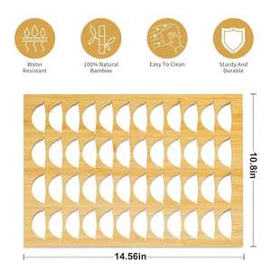 ที่วางฝักกาแฟไม้ไผ่ สไตล์เรียบง่าย 1 ชั้น สำหรับจัดเก็บในครัวอเนกประสงค์ ทำจากวัสดุไม้ไผ่ - Product Image 4