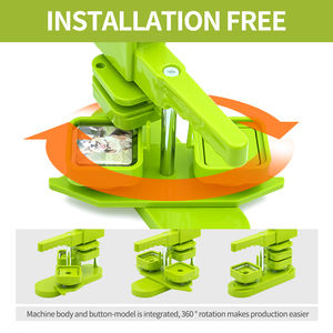 Auplex ABS-Kunststoff DIY Button-Maker-Set 55mm Quadratische Anstecknadeln Manuelle Bedienung Personalisiertes Bastelgerät 1 Jahr Garantie - Product Image 5