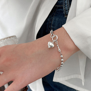 Yinruitai S925 Sterling Silver Heart <b>Bead</b> <b>Bracelet</b> For Women Everyday Wear Jewelry - Product Image 1