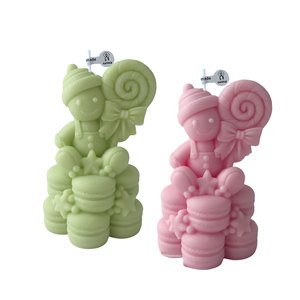 Christmas Gingerbread Man Shape Scented <b>Candle</b> Handmade Lollipop Figurine <b>Candle</b> For Holiday Decor - Product Image 5