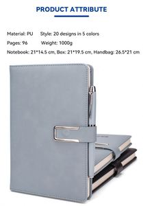 Coffrets cadeaux promotionnels pour petites entreprises, bloc-notes en cuir et stylo personnalisés pour le Nouvel An, remerciements aux clients VIP, papeterie de bureau - Product Image 5