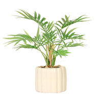 Dypsis Lutescens en pot en plastique vert, effet réaliste, pour la décoration de la maison, du bureau et du jardin, plantes artificielles, fausses fleurs