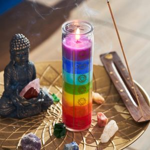Bougie de prière en cire de paraffine arc-en-ciel pour une dévotion <span class=keywords><strong>fervente</strong></span> Occasion de Pâques Réflexion spirituelle - Product Image 6