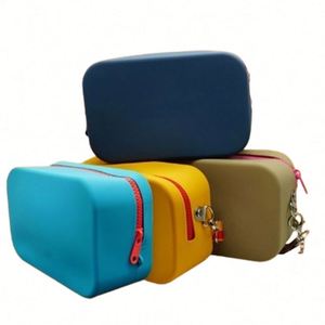 Women's Waterproof Silicone <b>Makeup</b> Bag Fashion Crossbody Cosmetic <b>Case</b> With Zipper Closure Coin Purse and <b>Brush</b> Pouch - Product Image 6