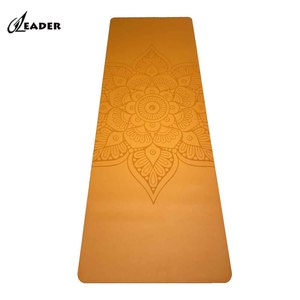 Premium personalizado <span class=keywords><strong>6</strong></span> <span class=keywords><strong>mm</strong></span> naranja Natural PU cuero <span class=keywords><strong>Yoga</strong></span> Mat con línea de cuerpo personalizable Premium personalizado <span class=keywords><strong>Yoga</strong></span> Mat - Product Image 3