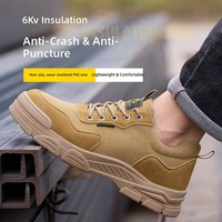 Chaussures de sécurité isolées électriquement sans métal 6KV, antistatiques, non conductrices, bottes de travail sécurisées