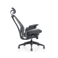 Chaise de bureau de luxe confortable pour la maison, chaise de bureau ergonomique pivotante en maille pour le jeu sur ordinateur, chaise de direction avec appui-tête