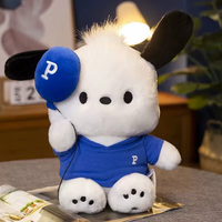 Vente chaude Kawaii Pochacco série moelleux fourrure poupées peluche chiot jouets maille pour chambre décor cadeaux d'anniversaire nommé mélodie