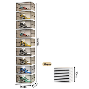 Dustproof Transparent Plastic Storage Box Foldable Doorway Living Room <strong>Shoe</strong> Cabinet Pull-Open Lid for <strong>Shoe</strong> <strong>Organisation</strong> Modern - Product Image 6