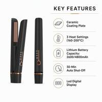 Lisseur sans fil professionnel, support de marque privée, OEM, rechargeable, portable, fer à lisser sans fil