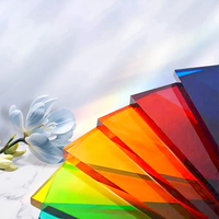 Plaque acrylique transparente colorée sur mesure avec service de découpe, épaisseur 3-5 mm, taille personnalisée, moderne, pour usage intérieur, légère