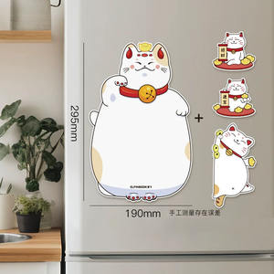 Aimant de réfrigérateur en PVC avec motif de chat porte-bonheur, planificateur hebdomadaire effaçable et réinscriptible, vente chaude de l'année du dragon, en polyrésine - Product Image 3
