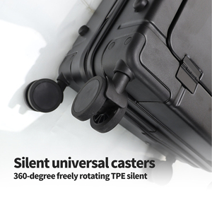 Nouvelle valise de voyage à poignée large avec ouverture frontale, chargement USB, serrure à code, porte-gobelet, cadre en aluminium, <span class=keywords><strong>bagage</strong></span> unisexe - Product Image 4