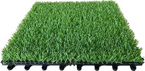 Dalles de gazon artificiel en plastique à emboîtement pour balcon, toit, terrasse, décoration, gazon synthétique, revêtement de sol sportif, pavés, gazon - Product Image 4