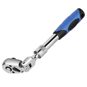 Llave de trinquete flexible de mango corto de 1/4, 3/8, 1/2 pulgada con 72 dientes, compacta, mini, para bricolaje, OEM, con cabezal ajustable 180° y mango ergonómico - Product Image 1